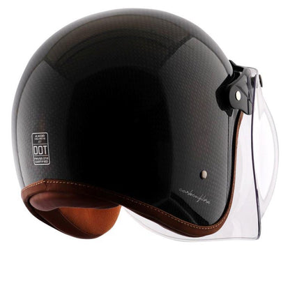 Axor Jet Carbon Small Checks helmet with Bubble Visor-Black