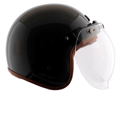 Axor Jet Carbon Small Checks helmet with Bubble Visor-Black