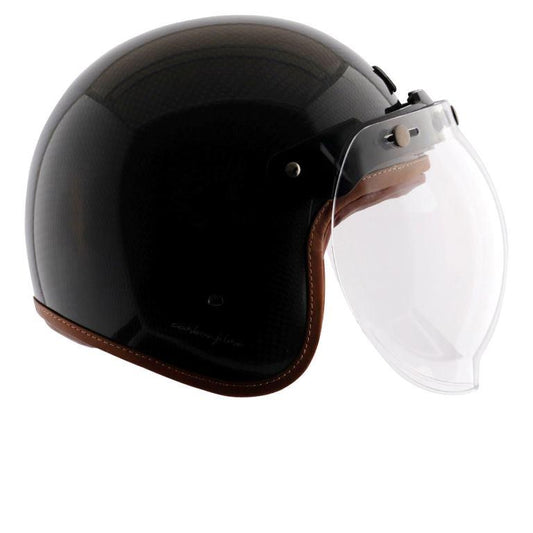 Axor Jet Carbon Small Checks helmet with Bubble Visor-Black