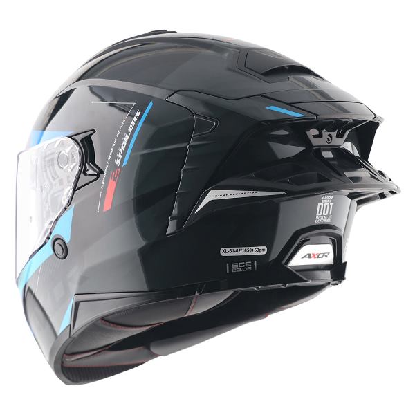 Axor Premium Brutale Kryptic Dual Spoiler Helmet - Black Blue