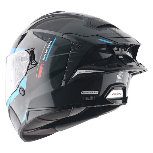 Axor Premium Brutale Kryptic Dual Spoiler Helmet - Black Blue