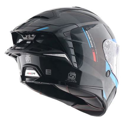 Axor Premium Brutale Kryptic Dual Spoiler Helmet - Black Blue