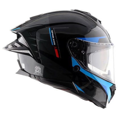 Axor Premium Brutale Kryptic Dual Spoiler Helmet - Black Blue