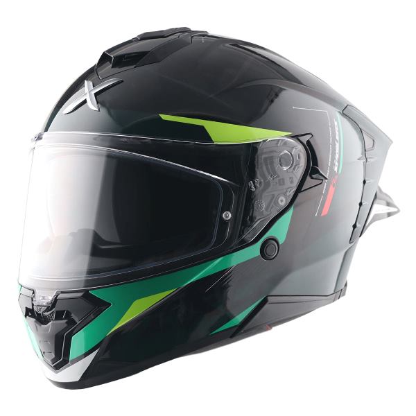 Axor Premium Brutale Kryptic Dual Spoiler Helmet - Black Green
