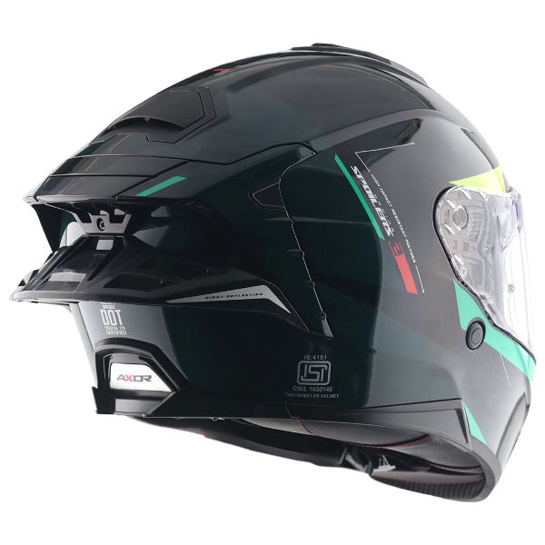 Axor Premium Brutale Kryptic Dual Spoiler Helmet - Black Green
