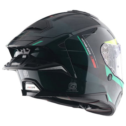 Axor Premium Brutale Kryptic Dual Spoiler Helmet - Black Green