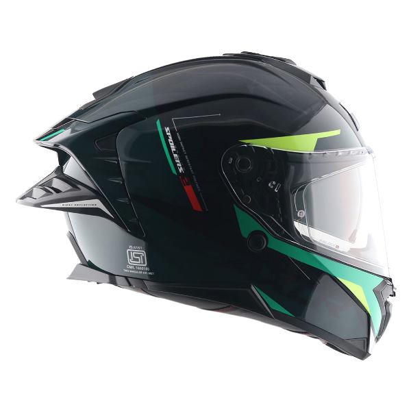 Axor Premium Brutale Kryptic Dual Spoiler Helmet - Black Green