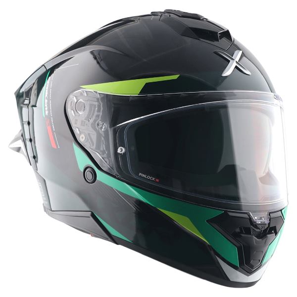 Axor Premium Brutale Kryptic Dual Spoiler Helmet - Black Green