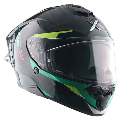 Axor Premium Brutale Kryptic Dual Spoiler Helmet - Black Green