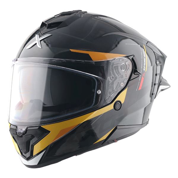 Axor Premium Brutale Kryptic Dual Spoiler Helmet - Black Yellow