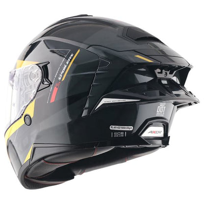 Axor Premium Brutale Kryptic Dual Spoiler Helmet - Black Yellow