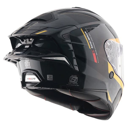 Axor Premium Brutale Kryptic Dual Spoiler Helmet - Black Yellow