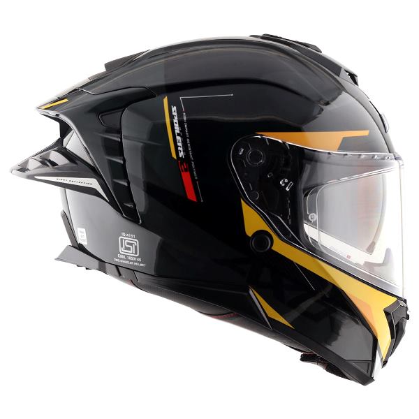 Axor Premium Brutale Kryptic Dual Spoiler Helmet - Black Yellow