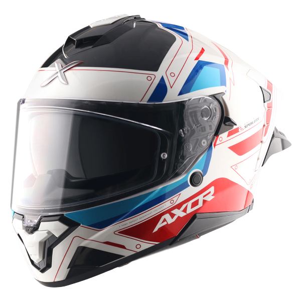 Axor Premium Brutale Ryden Dual Spoiler Helmet - White Red