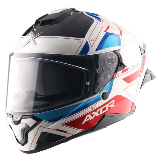 Axor Premium Brutale Ryden Dual Spoiler Helmet - White Red
