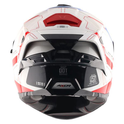 Axor Premium Brutale Ryden Dual Spoiler Helmet - White Red