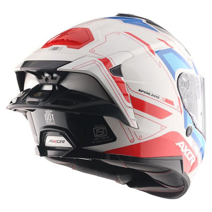Axor Premium Brutale Ryden Dual Spoiler Helmet - White Red