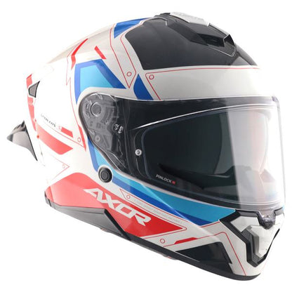 Axor Premium Brutale Ryden Dual Spoiler Helmet - White Red