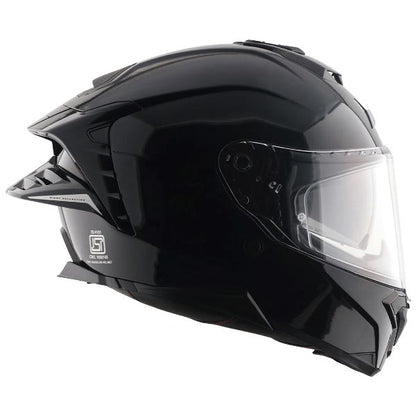 Axor Premium Brutale Solid Colors Dual Spoiler Helmet - Black