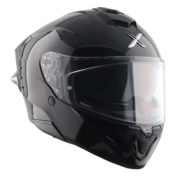 Axor Premium Brutale Solid Colors Dual Spoiler Helmet - Black