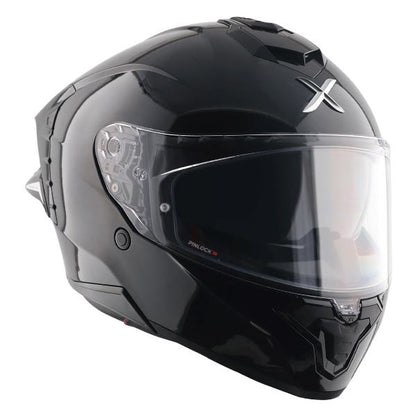 Axor Premium Brutale Solid Colors Dual Spoiler Helmet - Black