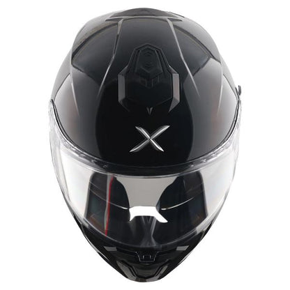 Axor Premium Brutale Solid Colors Dual Spoiler Helmet - Black