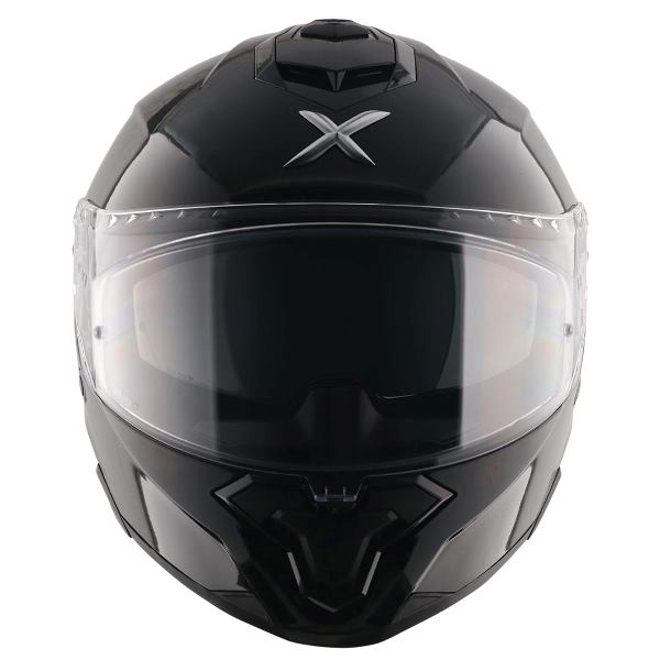 Axor Premium Brutale Solid Colors Dual Spoiler Helmet - Black