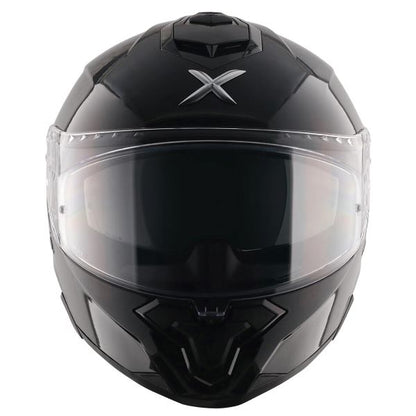 Axor Premium Brutale Solid Colors Dual Spoiler Helmet - Black