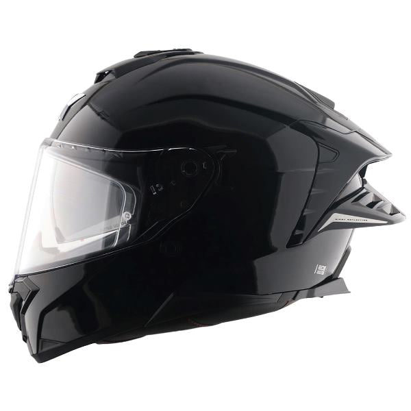 Axor Premium Brutale Solid Colors Dual Spoiler Helmet - Black