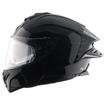 Axor Premium Brutale Solid Colors Dual Spoiler Helmet - Black