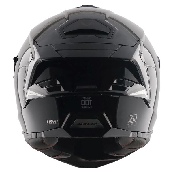 Axor Premium Brutale Solid Colors Dual Spoiler Helmet - Black