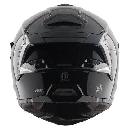 Axor Premium Brutale Solid Colors Dual Spoiler Helmet - Black