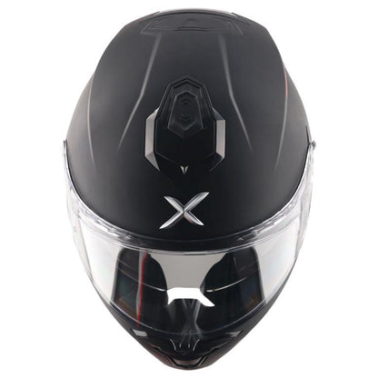 Axor Premium Brutale Solid Colors Dual Spoiler Helmet - Dull Black
