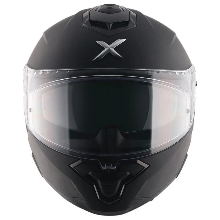 Axor Premium Brutale Solid Colors Dual Spoiler Helmet - Dull Black