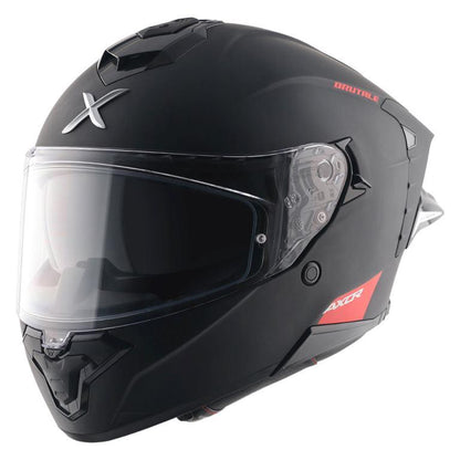 Axor Premium Brutale Solid Colors Dual Spoiler Helmet - Dull Black