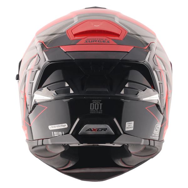 Axor Premium Brutale Surges Dual Spoiler Helmet - Red Grey