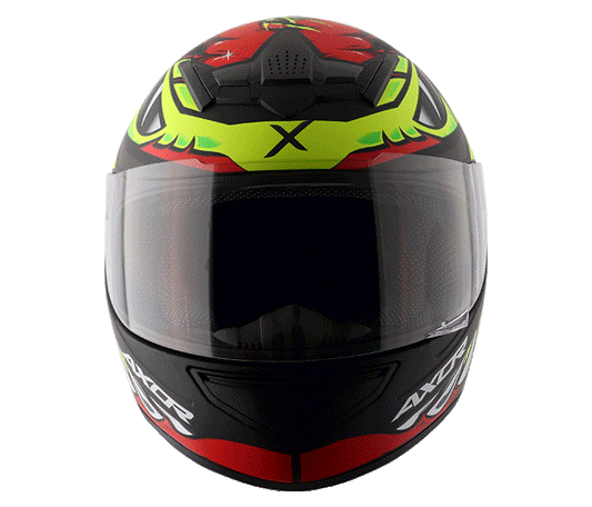 Axor Rage Python Dull lack Neon Yellow Helmet