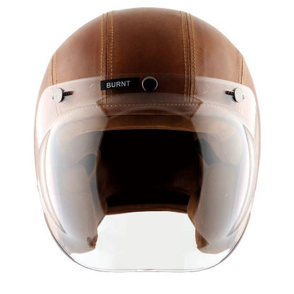 Axor Retro Jet Leather Helmet - Burnt-Camel Brown