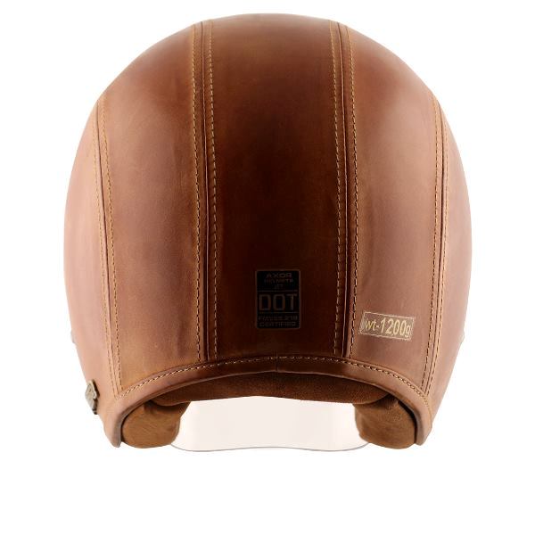 Axor Retro Jet Leather Helmet - Burnt-Camel Brown