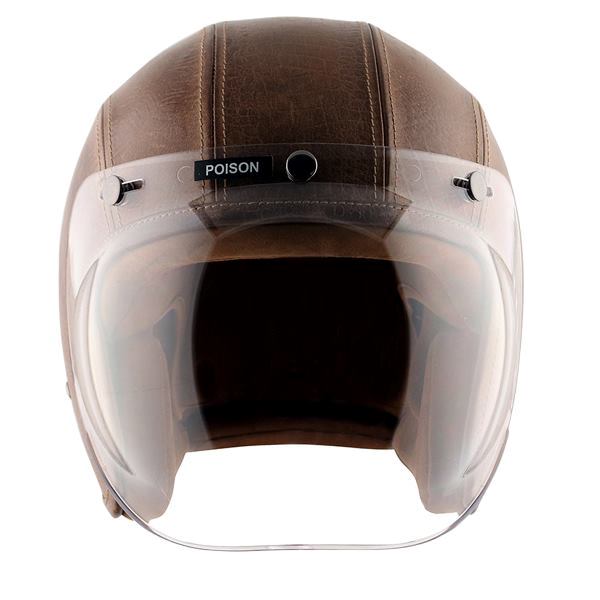 Axor Retro Jet Leather Helmet - Poison-coco Brown