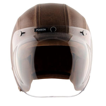 Axor Retro Jet Leather Helmet - Poison-coco Brown