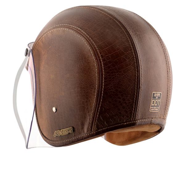 Axor Retro Jet Leather Helmet - Poison-coco Brown