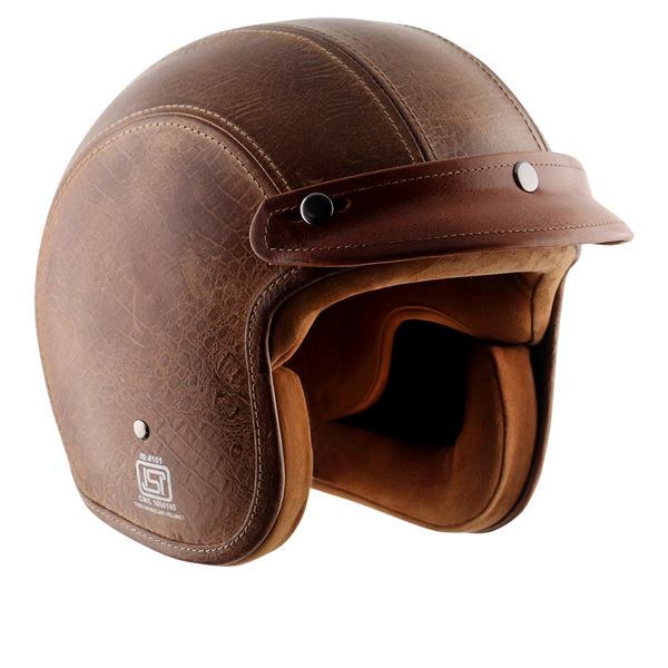 Axor Retro Jet Leather Helmet - Poison-coco Brown