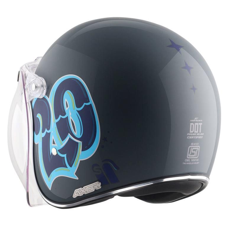 Axor Retro Jet Sportz C13 Helmet - Slate Blue