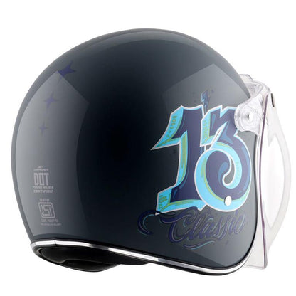 Axor Retro Jet Sportz C13 Helmet - Slate Blue