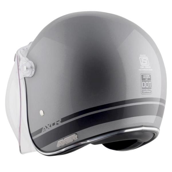 Axor Retro Jet Sportz S13 Helmet - Athena Grey Black