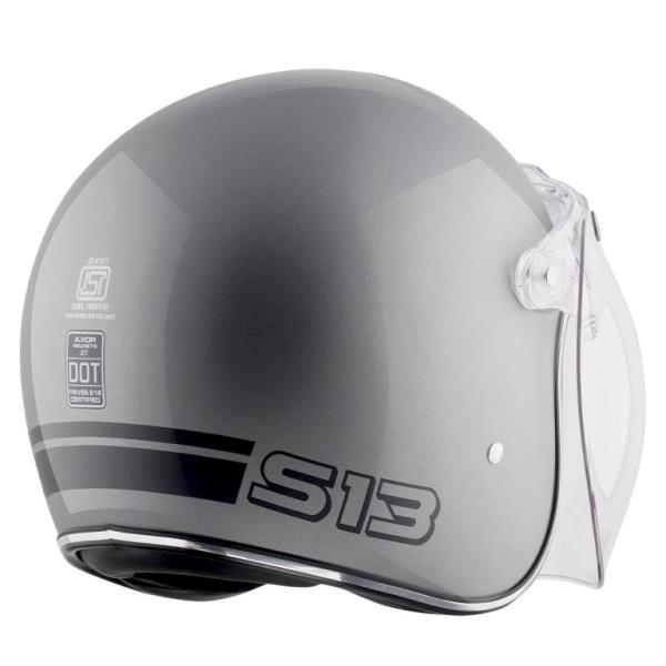 Axor Retro Jet Sportz S13 Helmet - Athena Grey Black