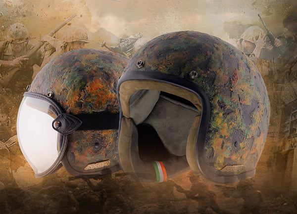 Axor Retro Jet Veer Helmet-Camouflage Green