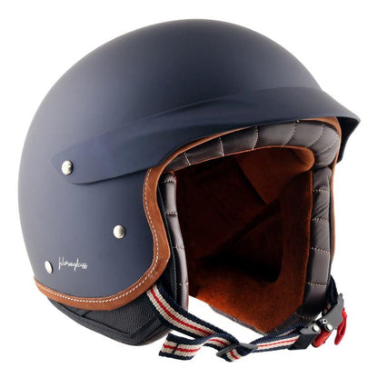Axor Retro Jet West Helmet with Peak - Deep Blue