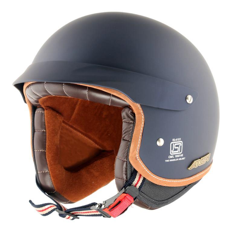 Axor Retro Jet West Helmet with Peak - Deep Blue